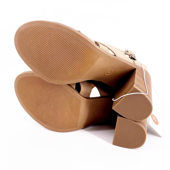 Universal Thread Faux Leather Open Pumps Shoes Size 10 - Picture 3 of 5